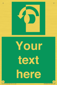 Custom Turn Anti-Clockwise Sign